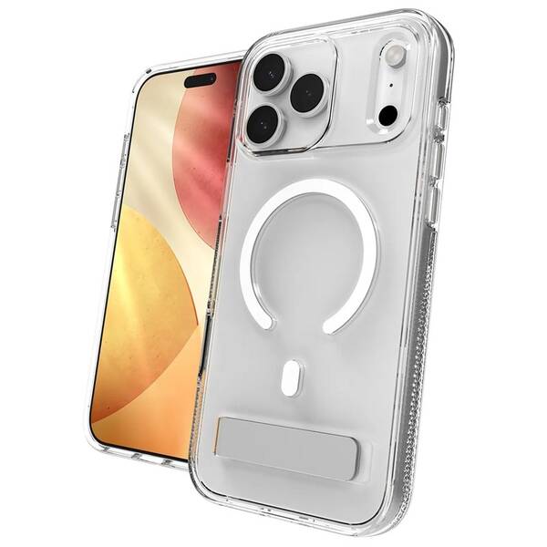 Kryt na mobil ZAGG Crystal Palace Snap Kickstand Camera Button na Apple iPhone 18 Pro / 17 Pro priehľadný

