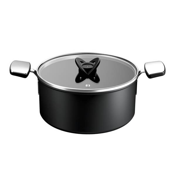 Hrniec s pokrievkou Tefal G3284653, 24 cm čierny

