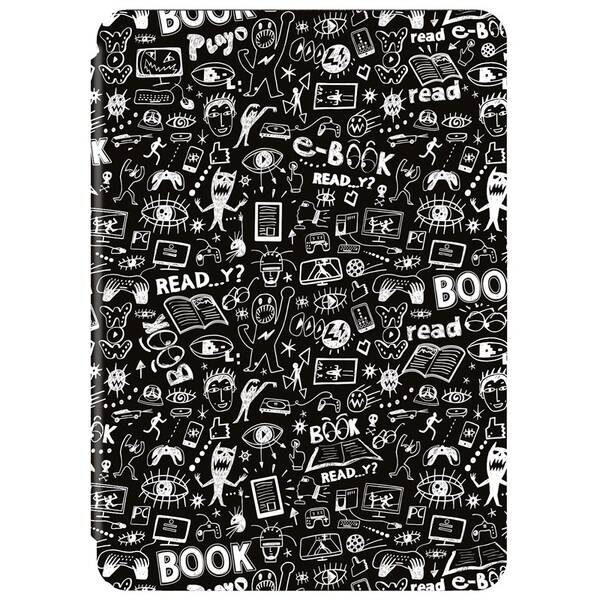 Puzdro Connect IT na Amazon Kindle Paperwhite 2024 - Doodle čierne/biele

