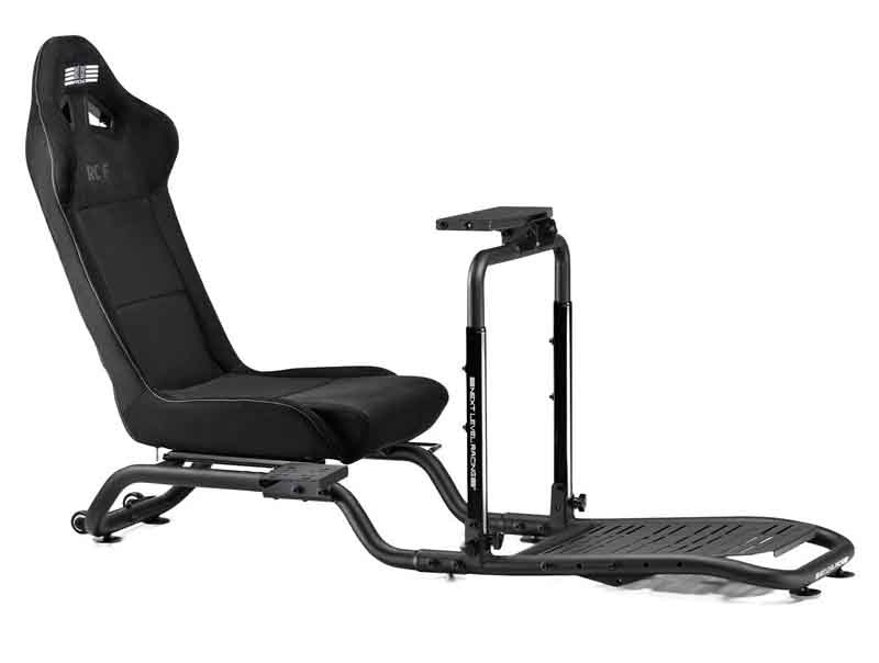 Pretekársky kokpit Next Level Racing RC Foldable Simulator Cockpit v čiernom prevedení.