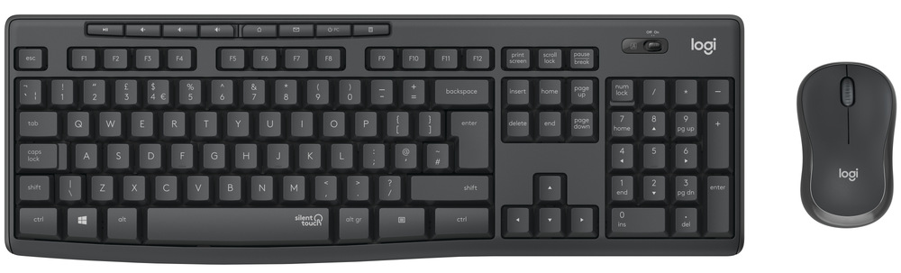 Klávesnica s myšou Logitech Wireless Combo MK295 Silent, CZ/SK - grafitová grafitová farba Klávesnice s myší Logitech MK295 Silent Wireless Combo CZ/SK - bílá