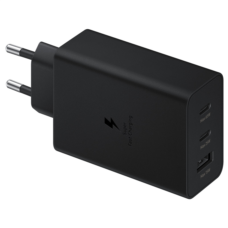 Nabíjačka do siete Samsung Multi 1x USB, 2x USB-C, 65W čierna