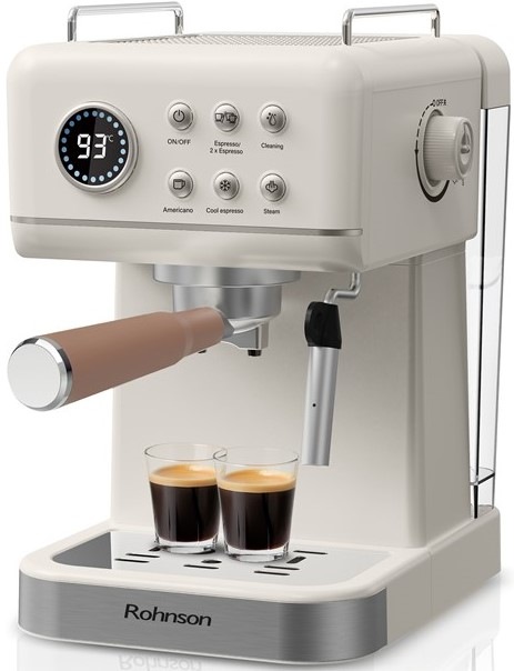 automatický kávovar Rohnson R-98036 Hot & Cold v krémovom prevedení