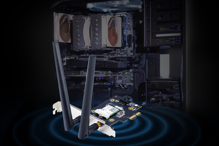 Sieťová karta Asus PCE-AX3000 - AX300 Wi-Fi 6 (802.11ax) Bluetooth 5.0 PCI-E