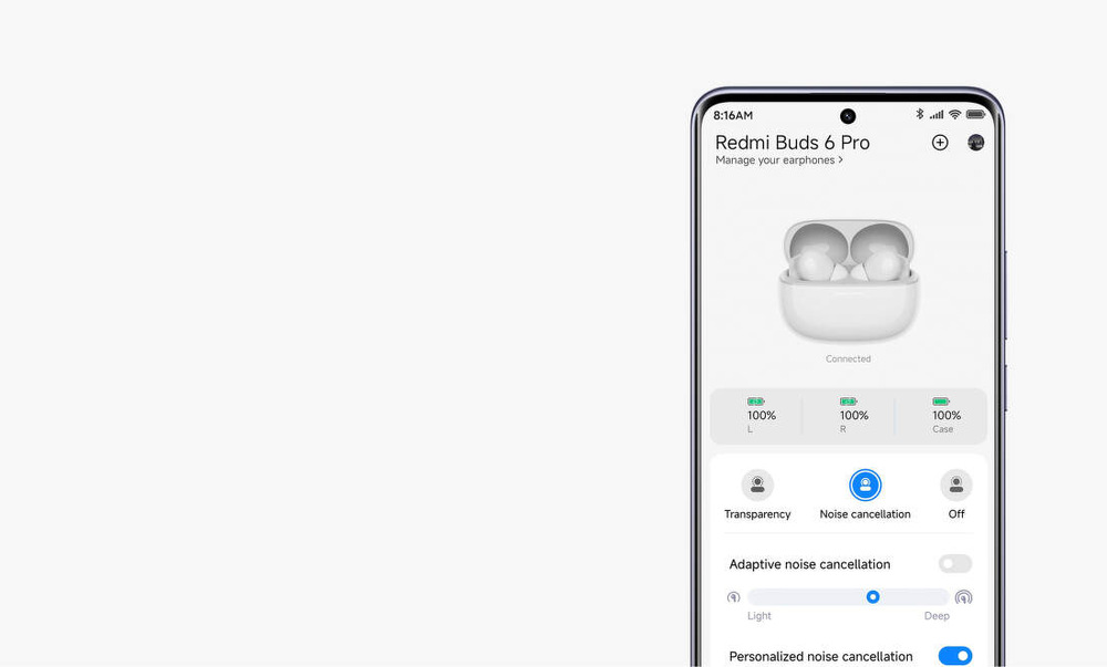 Slúchadlá Xiaomi Redmi Buds 6 Pro biela Slúchadlá Xiaomi Redmi Buds 6 Pro biela