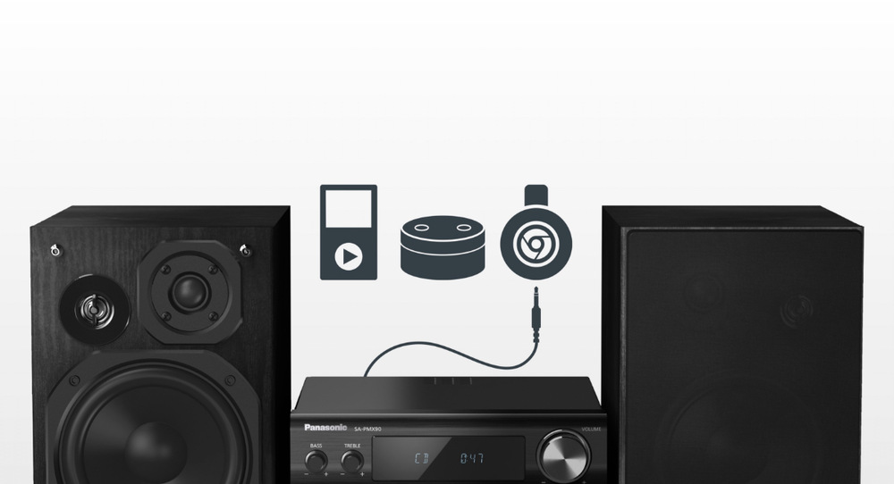 Mikro HiFi systém Panasonic SC-PMX90EG-K čierny