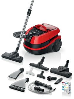 Viacúčelový vysávač Bosch BWD421PET červený