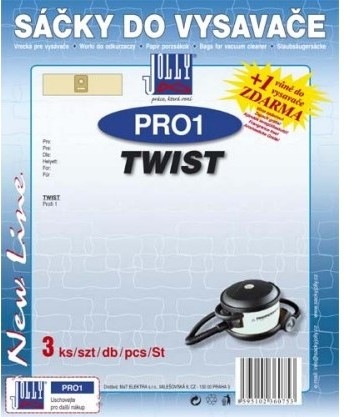 Vrecká do vysávača Jolly PRO1 do vysáv. Twist Profi 1 v počte 3ks