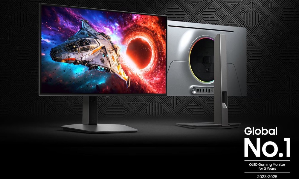 Herný monitor Samsung Odyssey G8 (G80SH) strieborný Herný monitor Samsung Odyssey G8 (G80SH) z prednej a zadnej strany