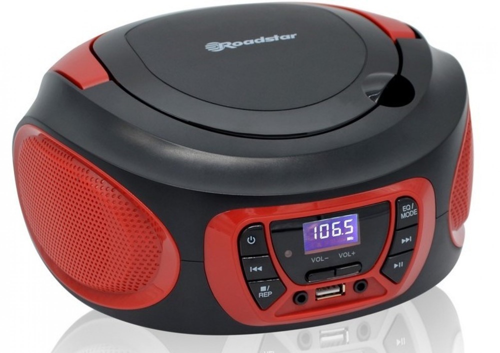 Rádioprijímač s CD Roadstar CDR-365 U čierny/červený