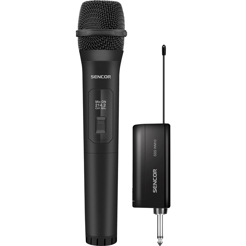 Bezdrôtový mikrofón Sencor SSS WM10 s 2,4 Ghz prijímačom