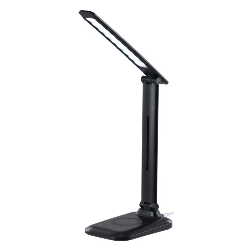 Multifunkčná stolná lampa Immax Lumi v čiernej farbe.