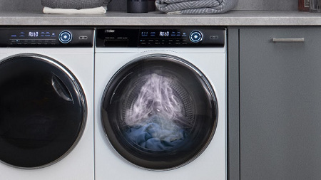 Práčka so sušičkou Haier HWD80-B14979-S biela Para