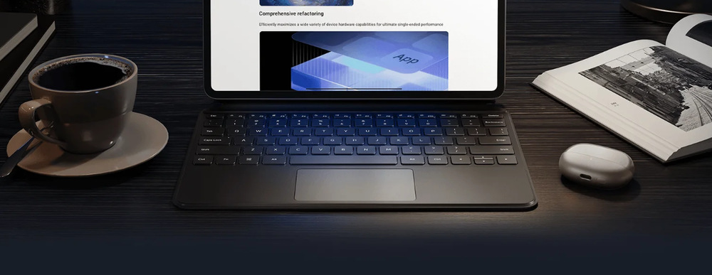 Puzdro s klávesnicou na tablet Xiaomi Pad 6S Pro čierne Puzdro s klávesnicou na tablet Xiaomi Pad 6S Pro čierne