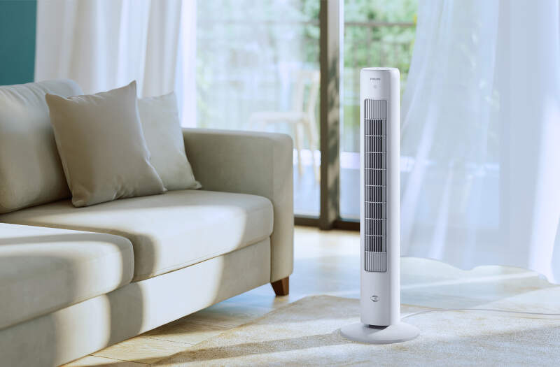 Ventilátor stĺpový Philips Series 5000 CX5535/00 biely