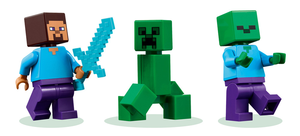 Stavebnica LEGO® Minecraft® 21275 TNT dům v džungli Výrazný model meria cez 24 cm a vďaka aplikácii LEGO Builder ponúkne deťom opakované stavanie aj hranie.