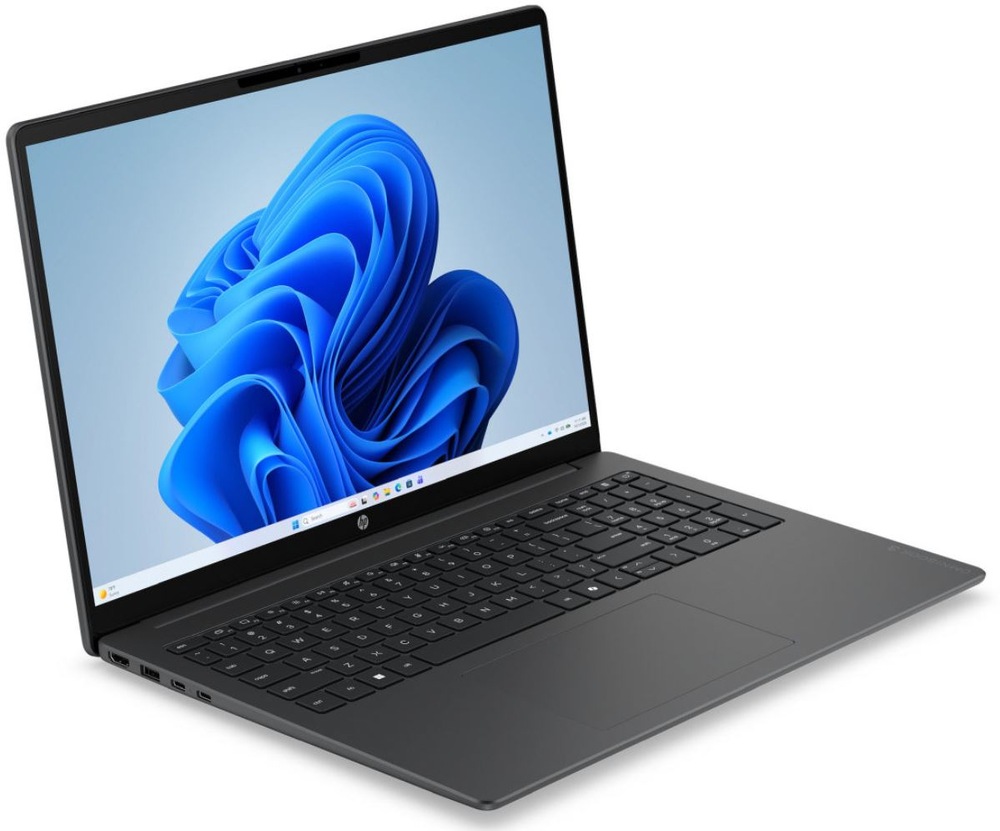 Notebook HP + Game Pass predplatné na 2 mesiace sivý Notebook HP OmniBook 3 v šikmom pohľade s tenkým prevedením