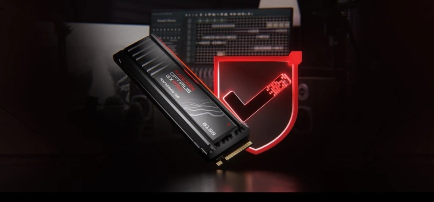 SSD SANDISK Optimus GX PRO 8100 4 TB Heatsink - PCIe 5.0 (NVMe) čierny SSD SANDISK Optimus GX PRO 8100 Heatsink s ikonou zabezpečenia dát