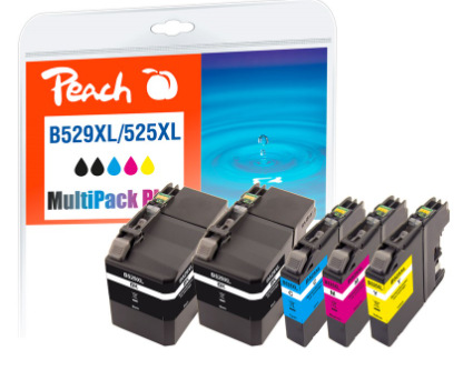 Cartridge Peach Brother LC529XL/LC525XL MultiPack Plus 2x2870,1225,1290,1330 strán - CMYK viacfarebná