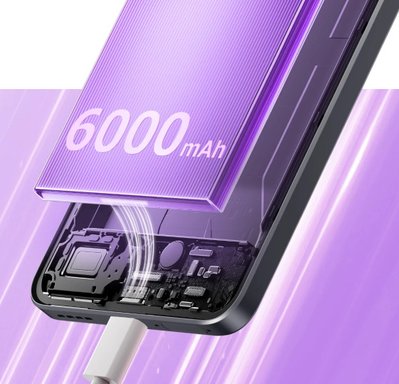 Mobilný telefón realme 14T 5G 8 GB / 256 GB fialový „“