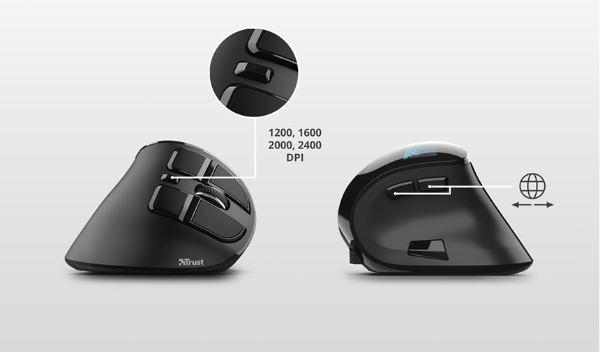 Myš Trust Voxx Rechargeable Ergonomic čierna Trust Voxx Rechargeable Ergonomic