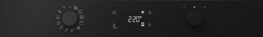 Rúra Haier H6 ID23B4HTB čierna detail ovládacieho panela rúry Haier H6 ID23B4HTB