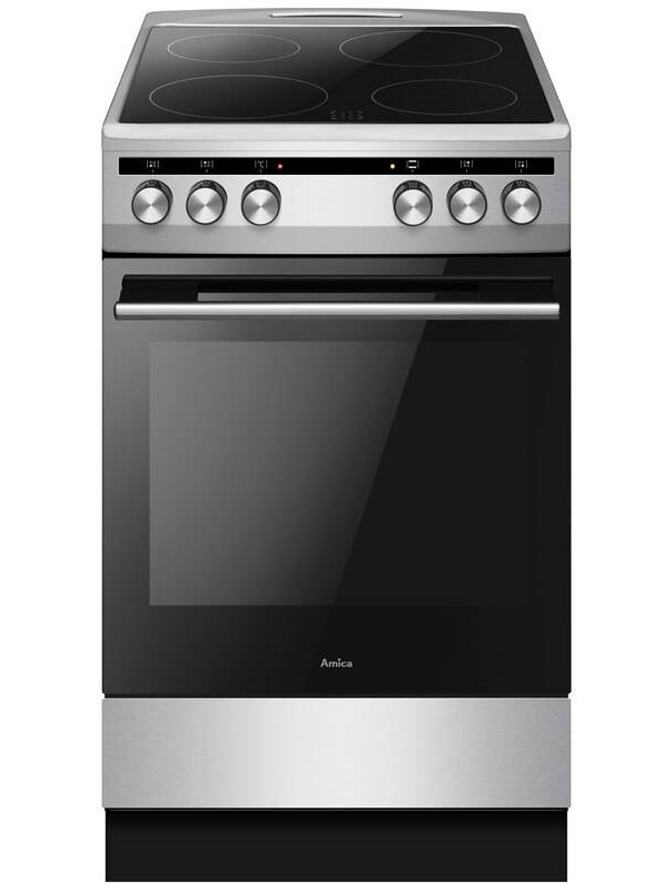 Sklokeramický sporák Amica SS 15 ECS strieborný