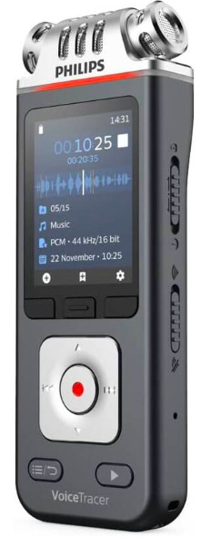 Diktafón Philips DVT7110 čierny/strieborný Diktafón Philips DVT7110