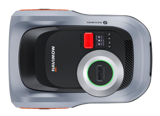 Robotická kosačka Segway Navimow i215E Lidar Detail horného panelu a LiDAR senzora Segway Navimow i215E