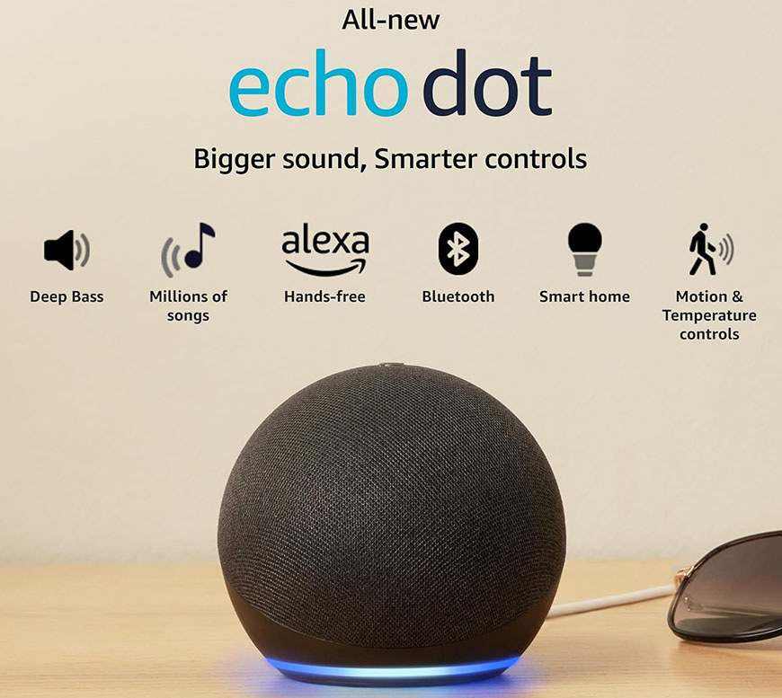 Hlasový asistent Amazon Echo Dot 5 čierny Hlasový asistent Amazon Echo Dot 5 - čierny