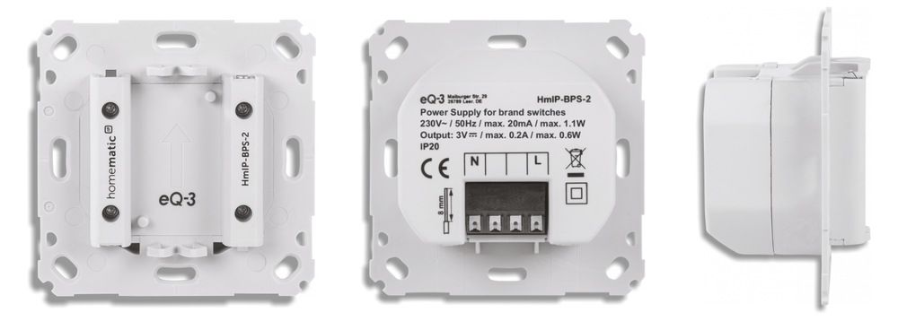 Napájací zdroj Homematic IP batériových komponentov 55 mm - 3 V, zápustná montáž