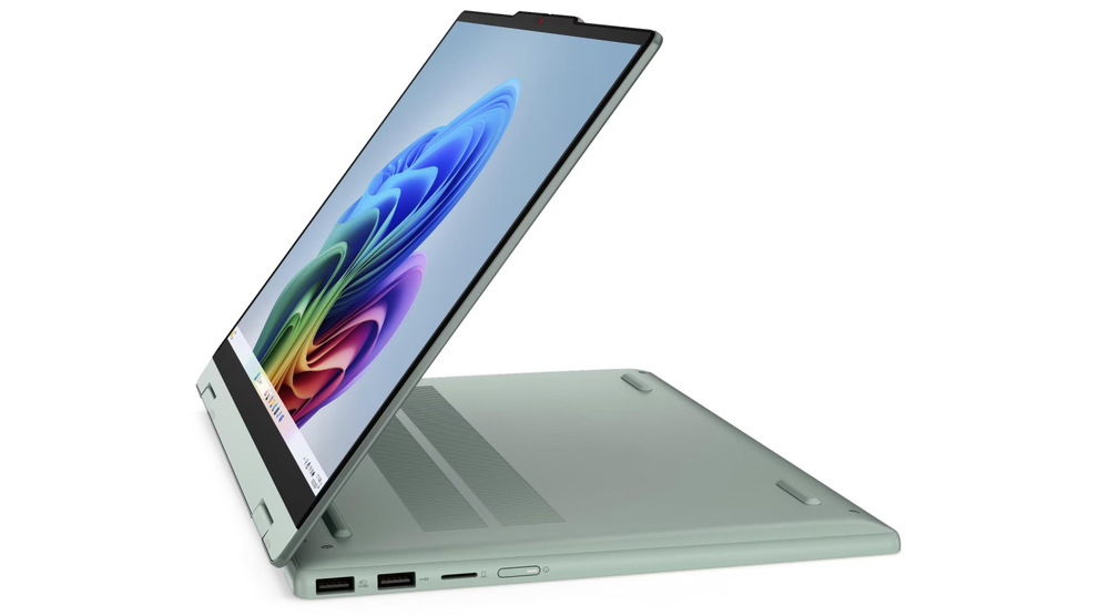 Notebook Lenovo IdeaPad 5 2-in-1 14AGP11 zelený Široká konektivita vrátane USB-C, HDMI 2.1, USB-A, Wi-Fi 7 a Bluetooth 5.4 umožňuje ľahké pripojenie všetkých zariadení bez obmedzení.