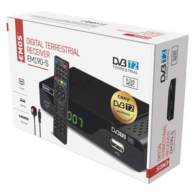 Set-top box EMOS EM190-S HD čierny Set-top box EMOS EM190-S HD čierny
