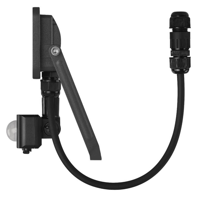 Reflektor EMOS INOVO 10W 1100LM PIR IP65 NW - čierny