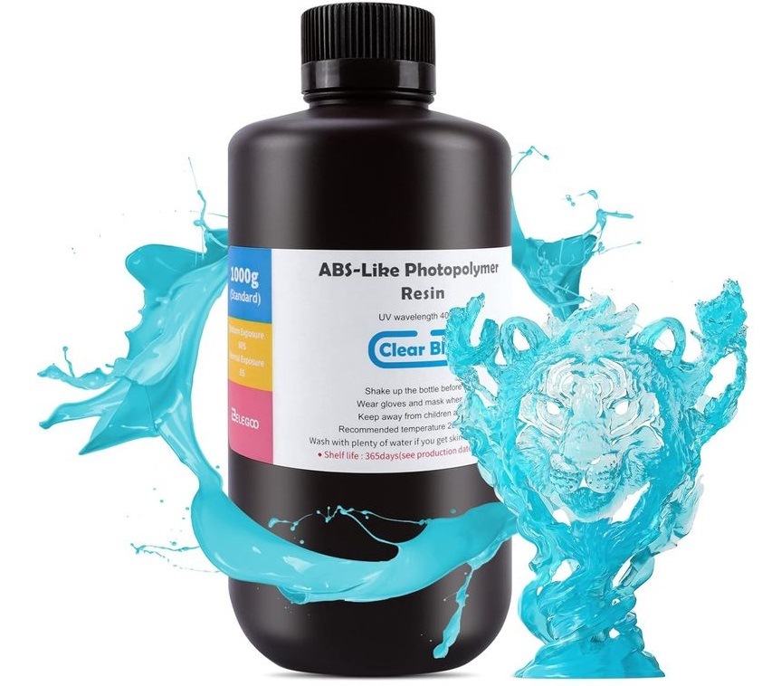 UV resin Elegoo ABS-like 1kg - clear blue modrá UV resin Elegoo ABS-like 1kg - clear blue modrá