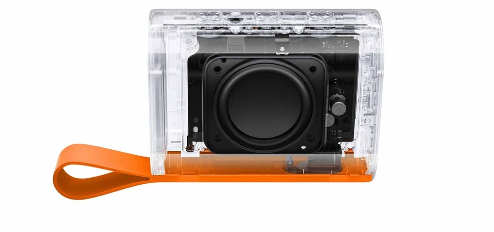 Prenosný reproduktor Xiaomi Sound Pocket sivý Pohľad na vnútornú konštrukciu Xiaomi Sound Pocket