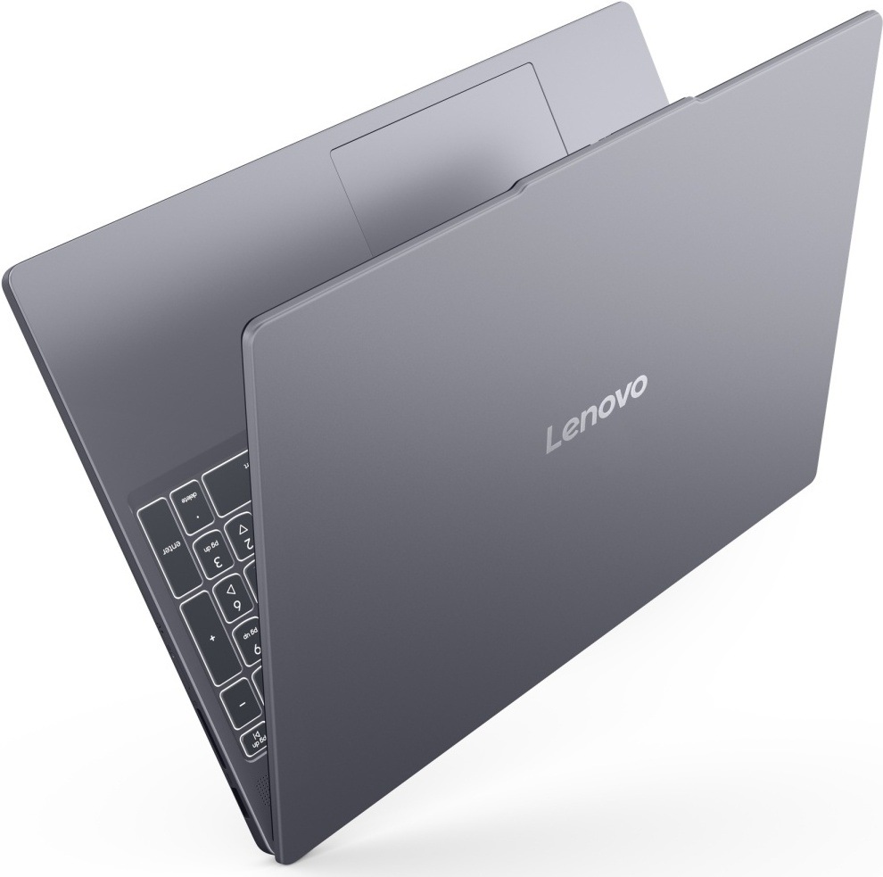 Notebook Lenovo IdeaPad Slim 3 15ARP10 sivý Zadná strana laptopu Lenovo IdeaPad Slim 3 s elegantným a ľahkým šasi