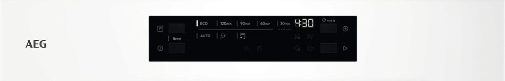 Umývačka riadu AEG série 6000 GF6200D2SNW biela Ovládací panel umývačky AEG GF6200D2SNW séria 6000 SmartSelect