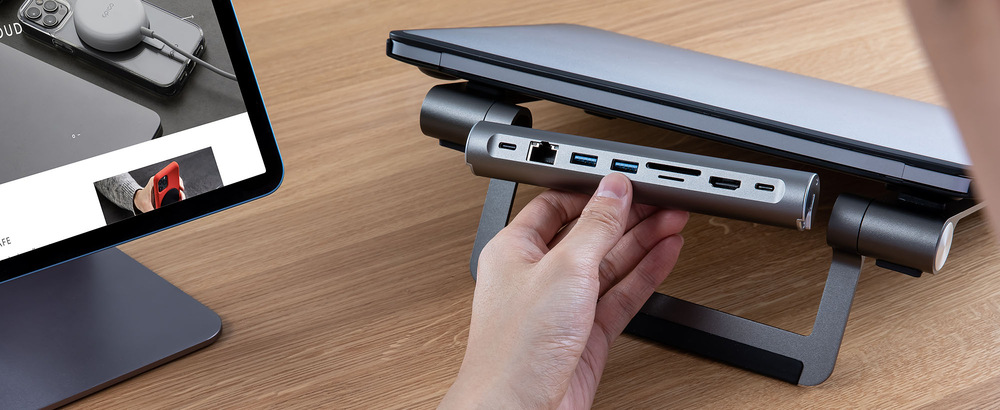 Podstavec pre notebooky Epico USB-C Hub Multiport 8in1 sivý Epico USB-C Multiport 8v1 (9915111900082)
