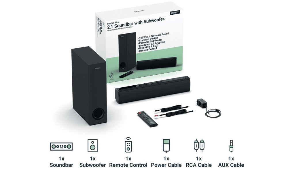 Soundbar Majority Bowfell Plus čierny Soundbar Majority Bowfell Plus čierny