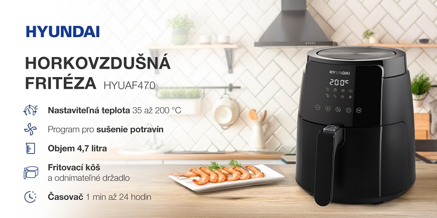 Fritéza teplovzdušná Hyundai AF 470 čierna Fritéza teplovzdušná Hyundai AF 470 čierna