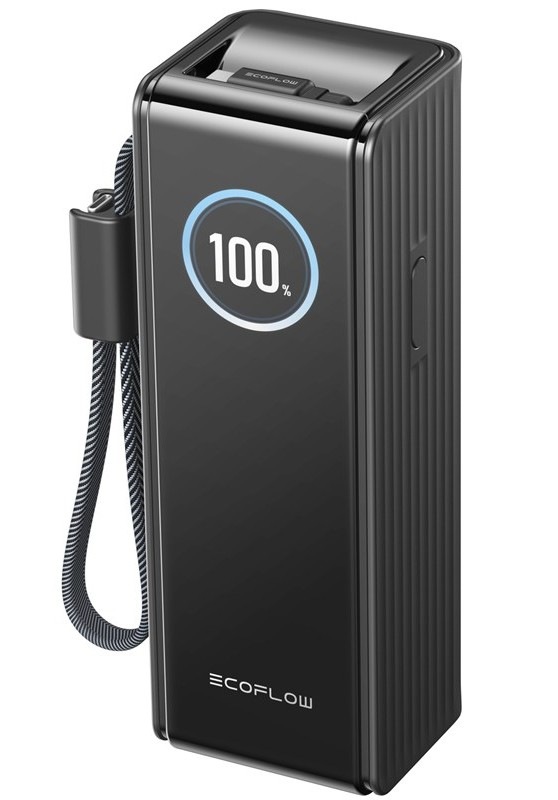 Powerbank EcoFlow RAPID 25000mAh, 170W, 2x100W USB-C kabel čierny