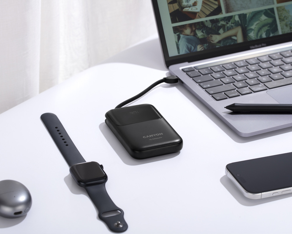 Powerbank Canyon OnPower 101 PD22,5W 10 000 mAh čierny Powerbank Canyon OnPower 101 PD22,5W 10 000 mAh čierny