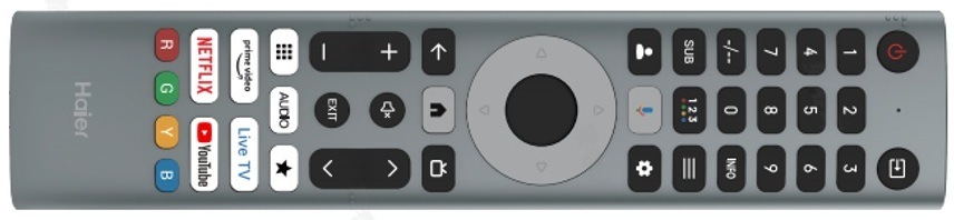ovládač Televízia Haier H100S90FUX