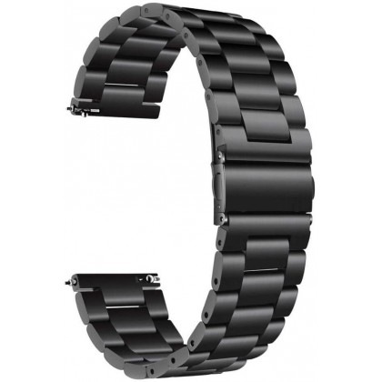 Náhradní řemínek kovový Universal 01/22mm (černá)