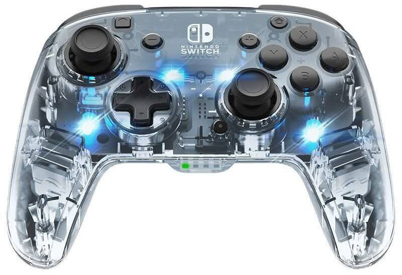 Gamepad PDP Afterglow Wireless Deluxe pre Nintendo Switch priehľadný