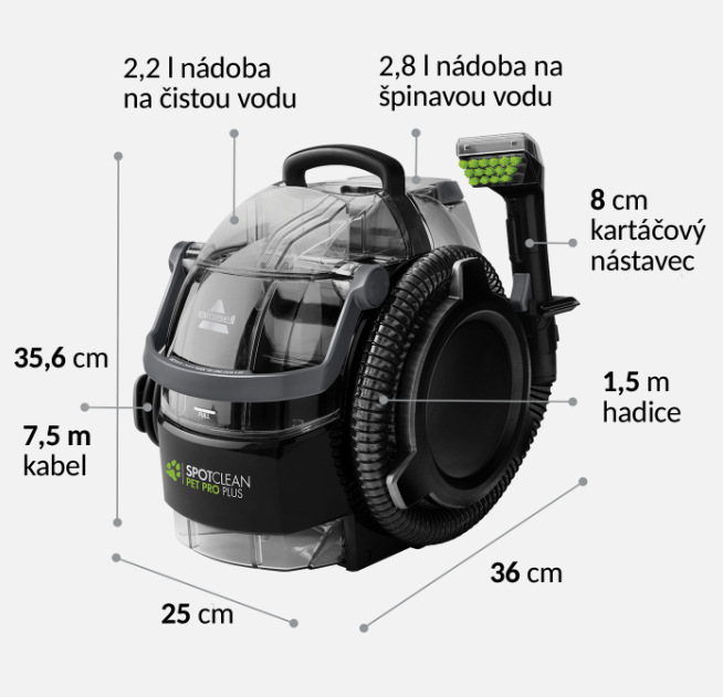 Umývací stroj Bissell 37252 SpotClean Pet Pro Plus Umývací stroj Bissell 37252 SpotClean Pet Pro Plus