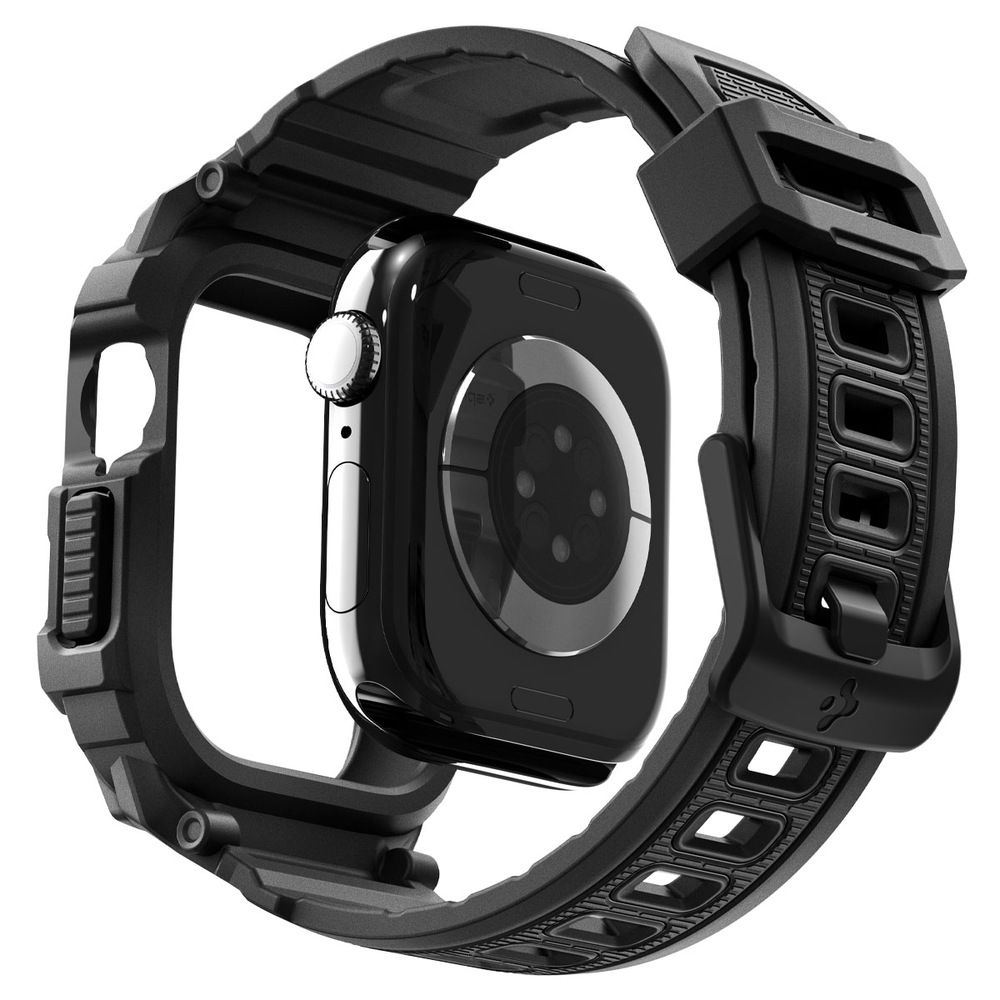 Remienok Spigen Rugged Armor 2 Pro na Apple Watch 46mm - čierny