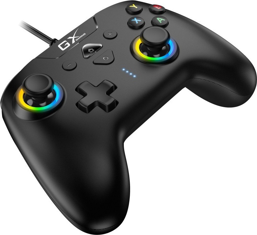 Gamepad Genius GX Gaming GX-23UV čierny Predná strana gamepadu Genius GX Gaming GX-23UV