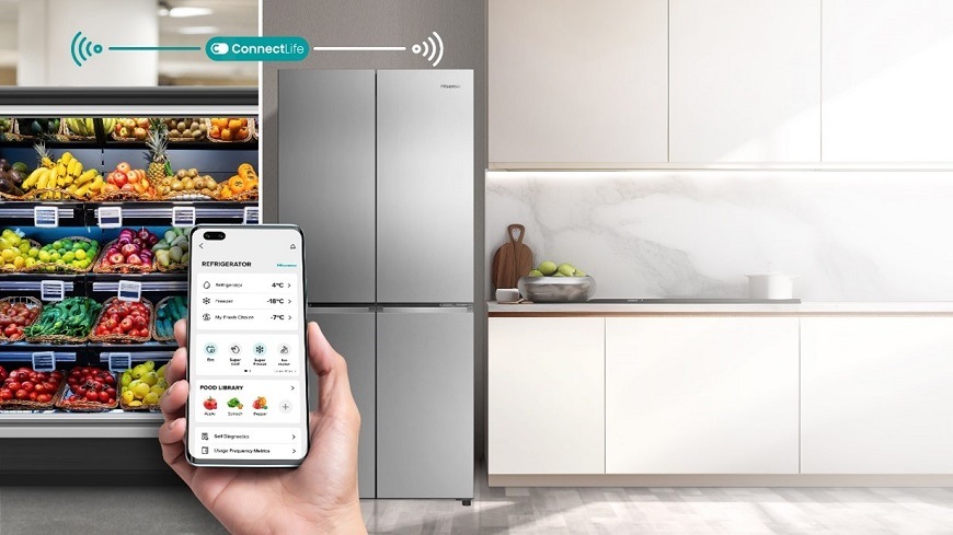 Americká chladnička Hisense RQ5P470SEIE nerez Americká chladnička Hisense RQ5P470SEIE, nerez, chladničku je možné diaľkovo ovládať pomocou mobilnej aplikácie